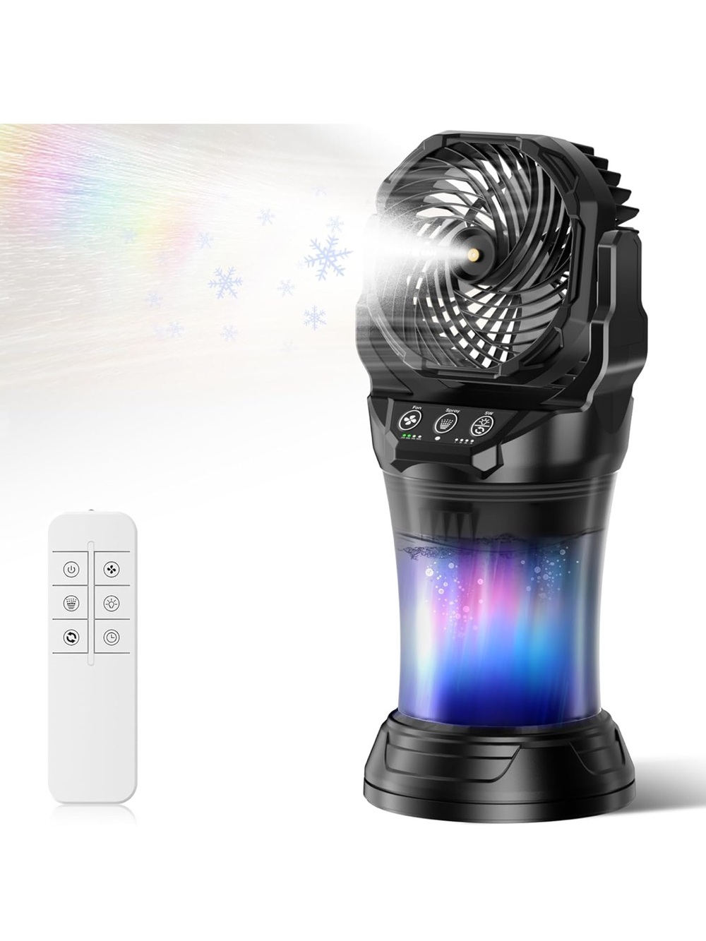 Misting Fans for outside portable mister fan with 30000mAh battery remote